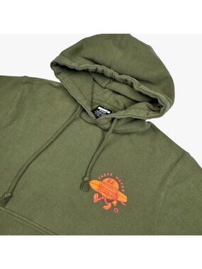 Stance Tasty Waves Long Sleeve Pullover Hoodie Olive Green • XS
